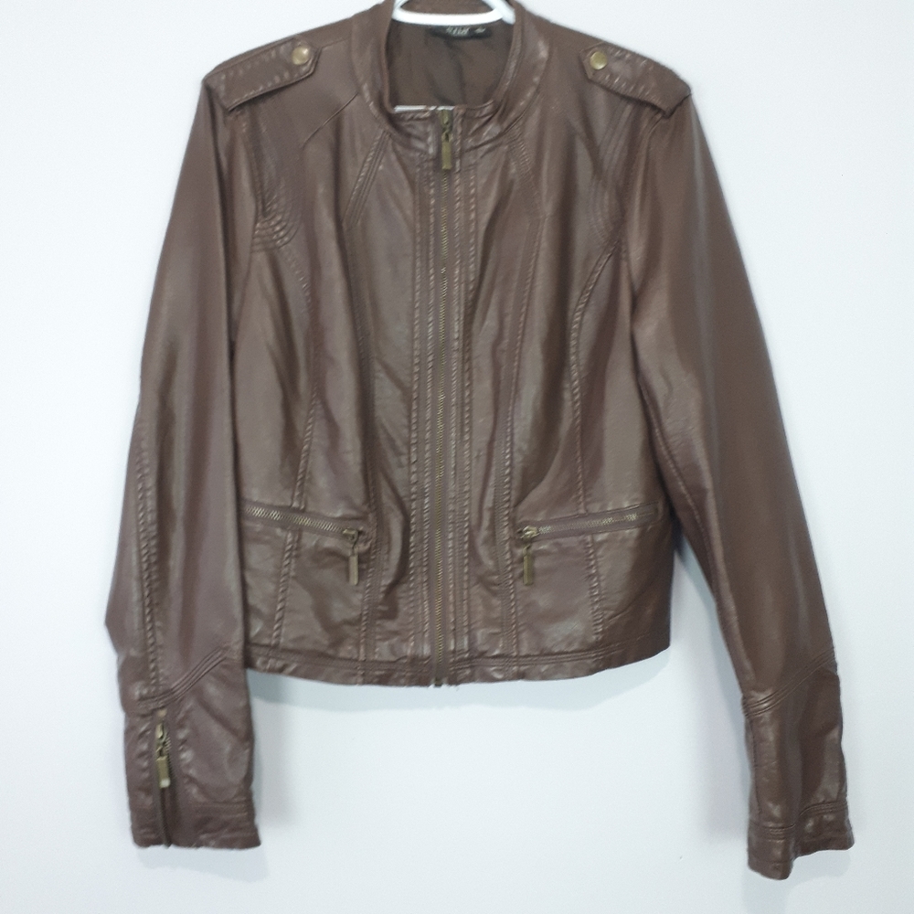 A.N.A. Faux-Leather Jacket